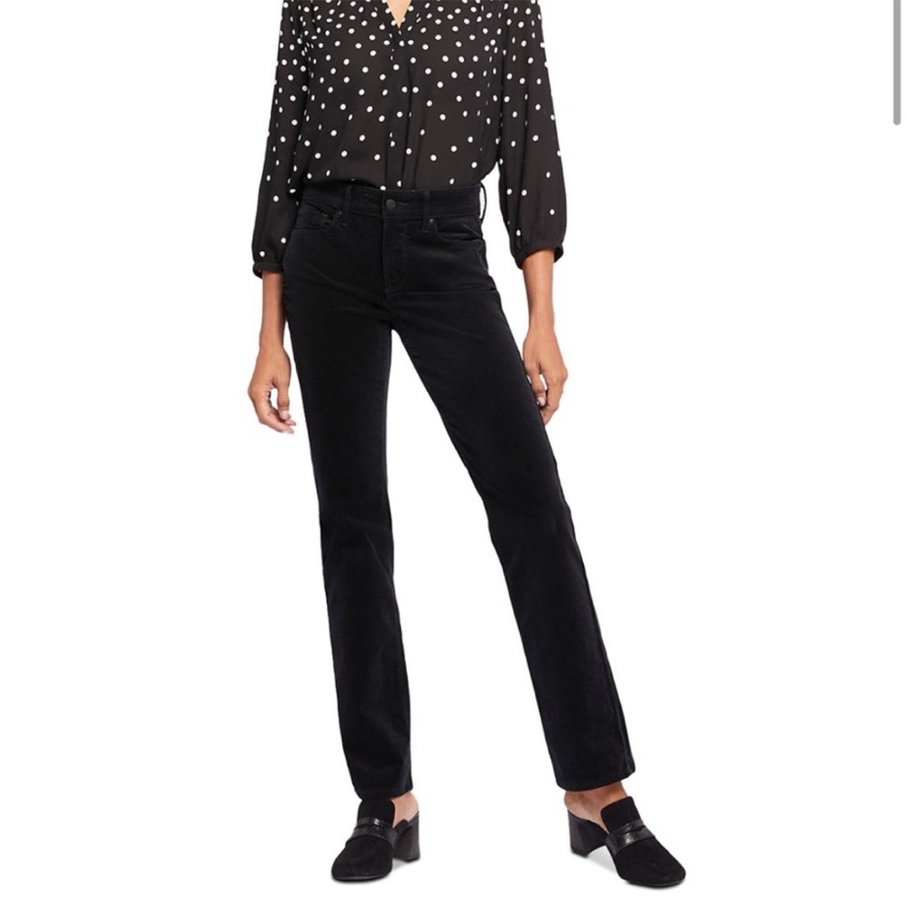 NWT NYDJ Marilyn Straight Black Jeans New Size 12